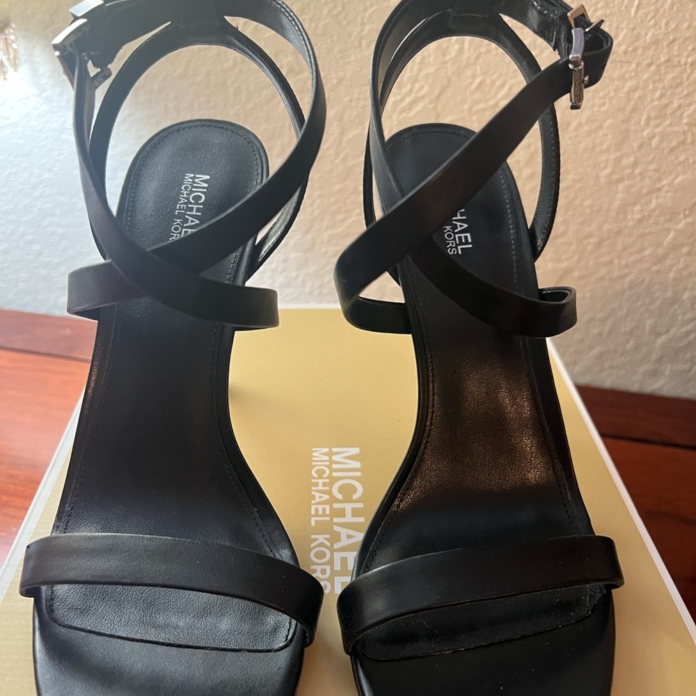 Michael Kors Elegant Black Strappy Heels